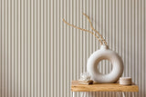 York Raiden Cream Ribbed Panel Wallpaper