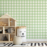 York Patrice Light Green Gingham Wallpaper
