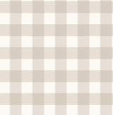 York Patrice Light Brown Gingham Wallpaper