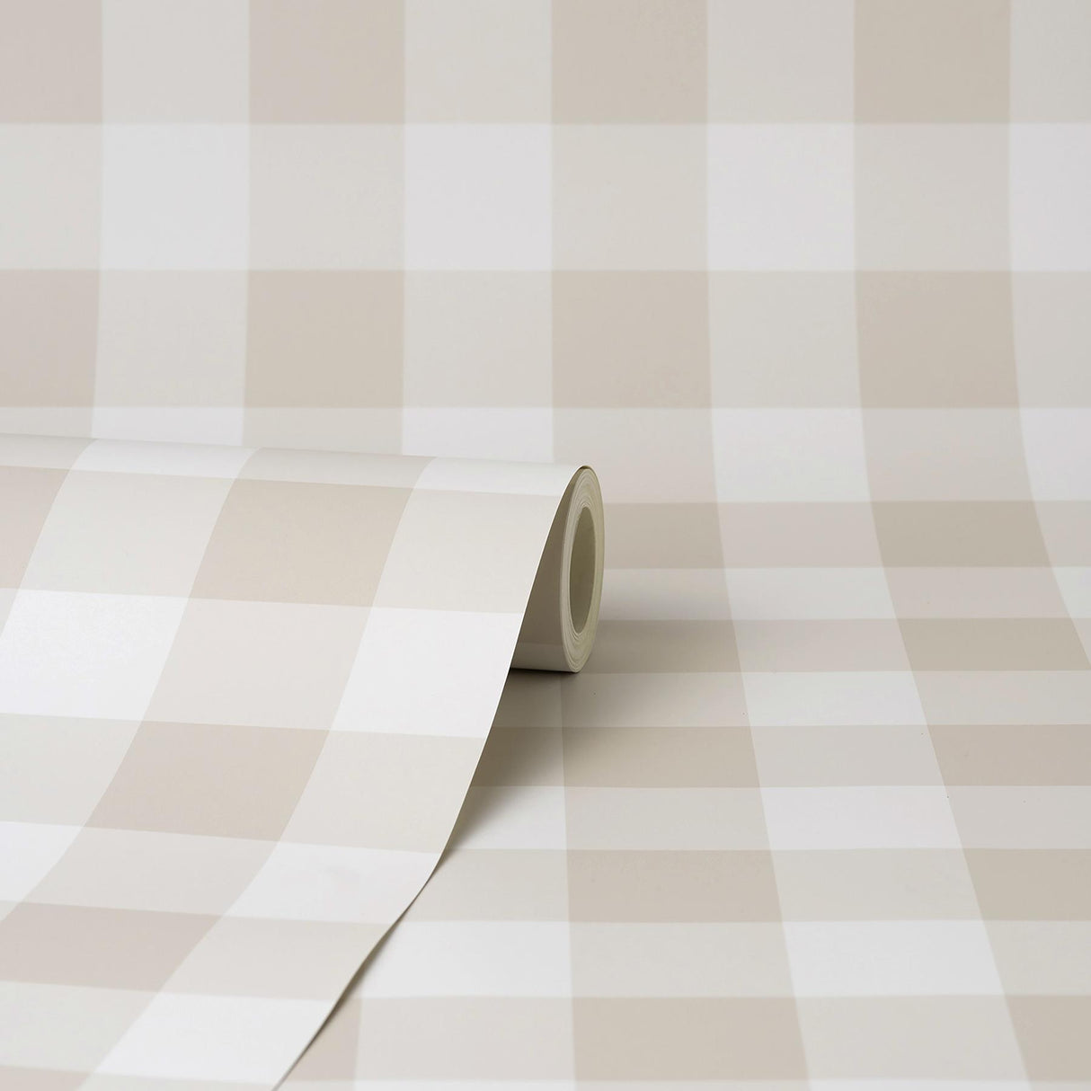 York Patrice Light Brown Gingham Wallpaper