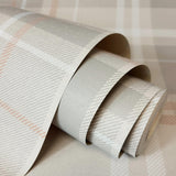 York Hester Light Grey Plaid Wallpaper
