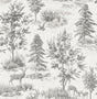York Dwyer Grey Stag Toile Wallpaper