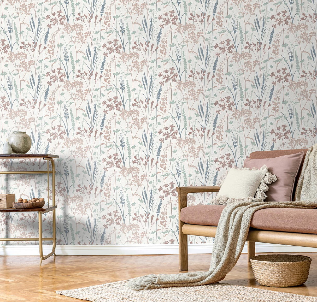 York Nanette Pastel Botanical Wallpaper