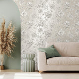 York Gabriela Champagne Floral Wallpaper