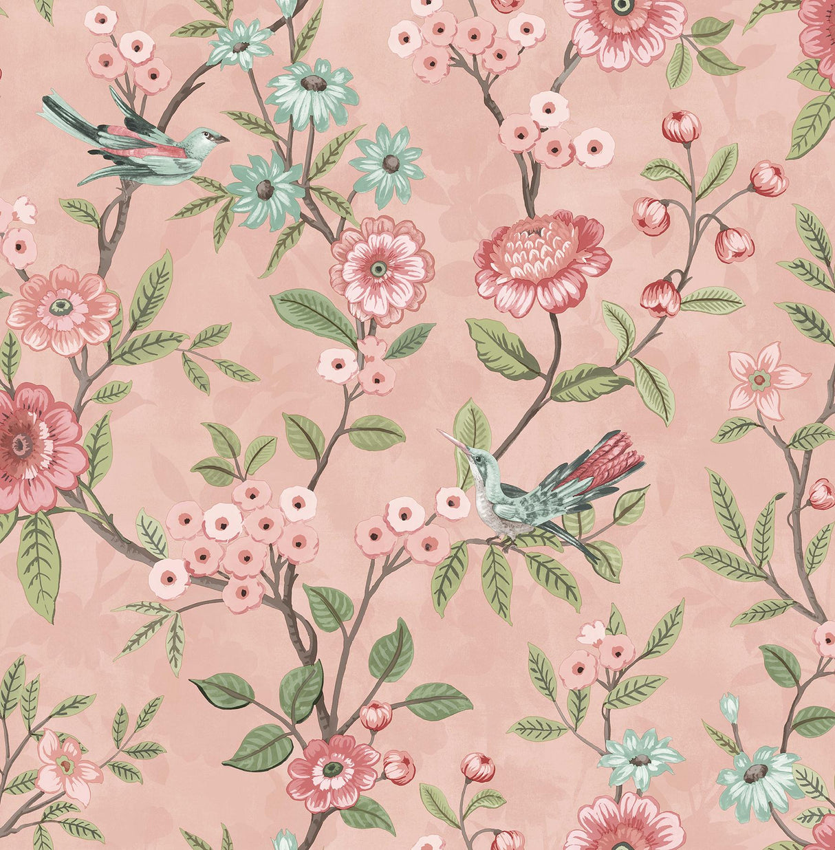 York Elspeth Pink Floral Trail Wallpaper