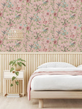 York Elspeth Pink Floral Trail Wallpaper