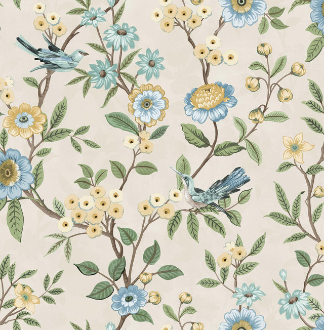 York Elspeth Light Yellow Floral Trail Wallpaper