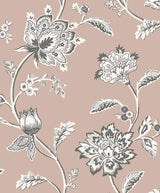 York Juliette Light Pink Jacobean Wallpaper