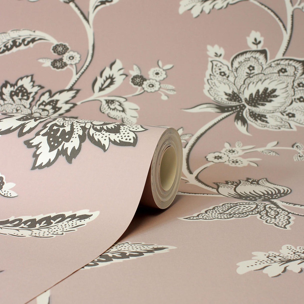 York Juliette Light Pink Jacobean Wallpaper