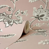 York Juliette Light Pink Jacobean Wallpaper