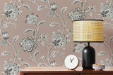 York Juliette Light Pink Jacobean Wallpaper