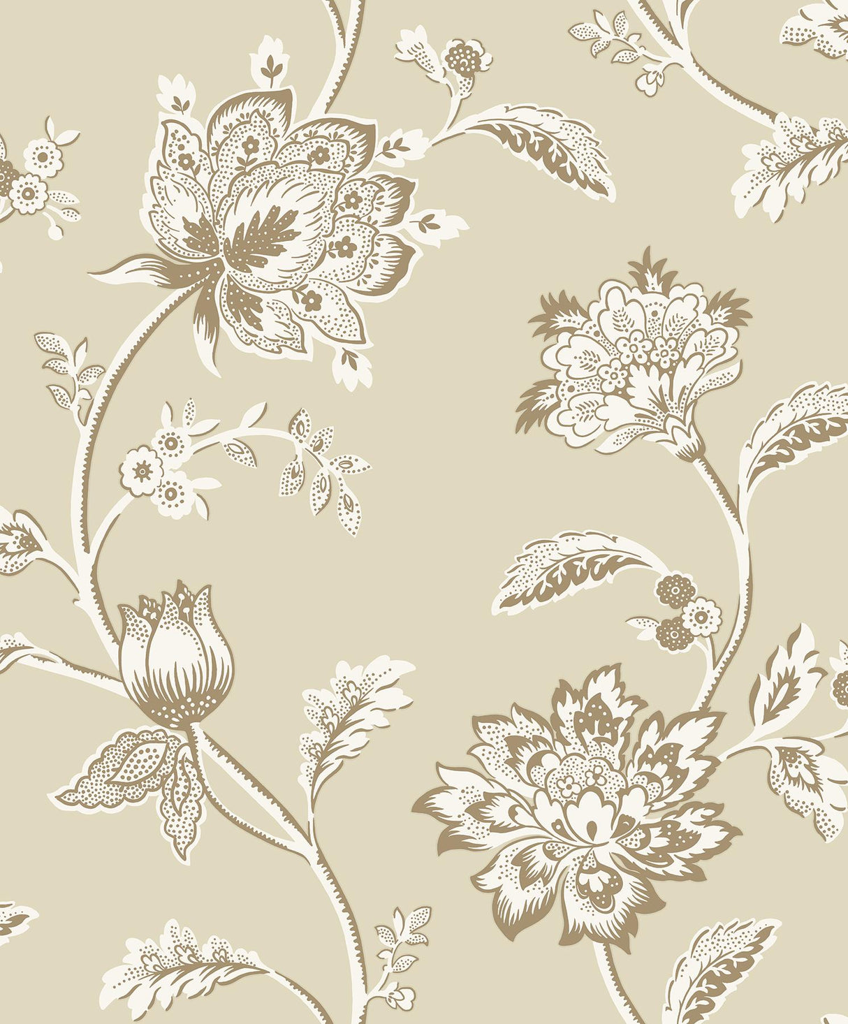 York Juliette Light Yellow Jacobean Wallpaper
