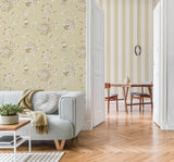 York Juliette Light Yellow Jacobean Wallpaper