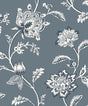 York Juliette Blue Jacobean Wallpaper