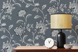 York Juliette Blue Jacobean Wallpaper