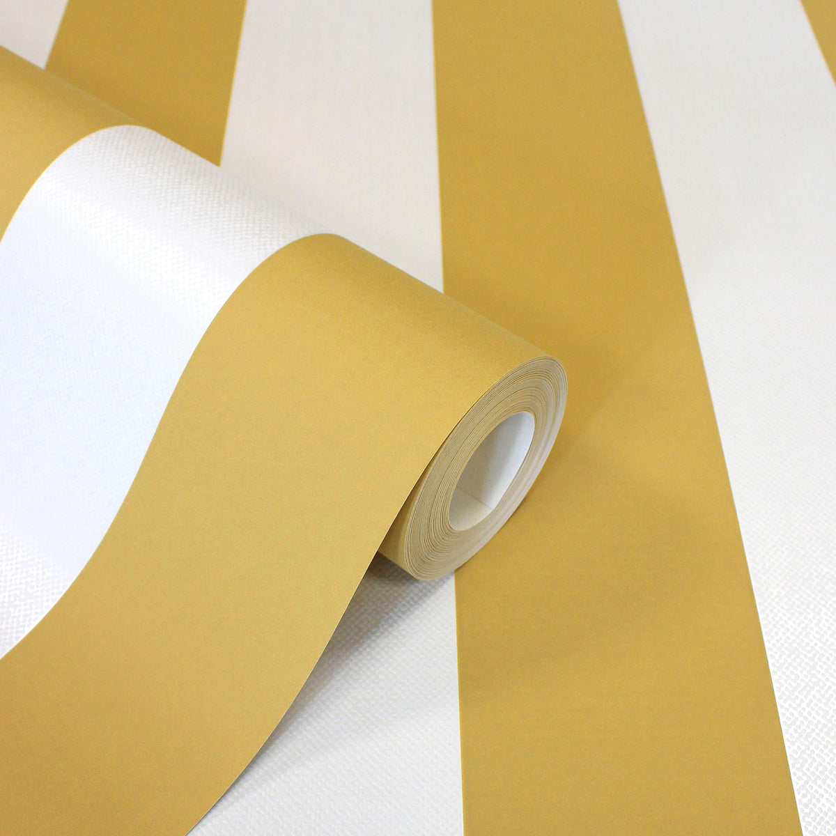 York Tavish Mustard Stripe Wallpaper