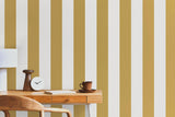 York Tavish Mustard Stripe Wallpaper