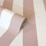 York Tavish Light Pink Stripe Wallpaper