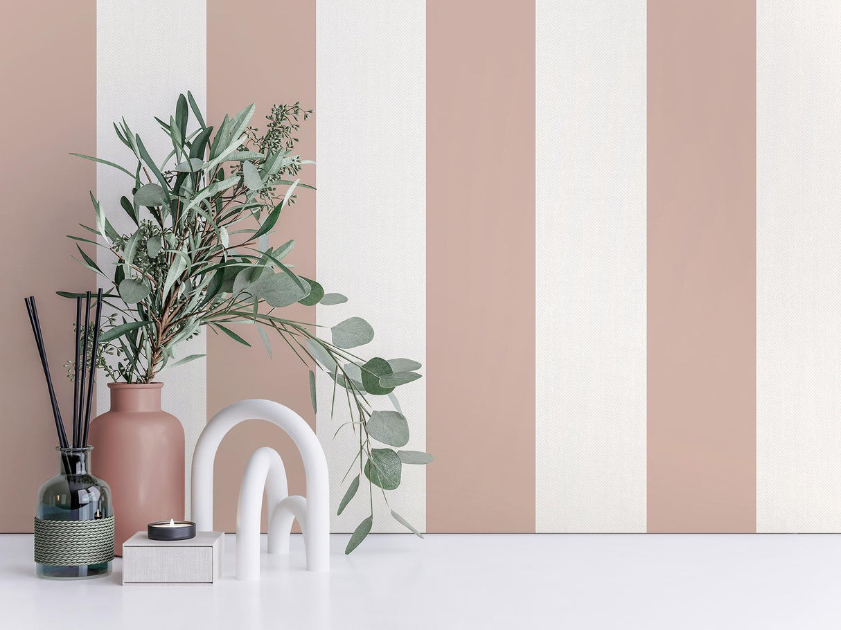 York Tavish Light Pink Stripe Wallpaper