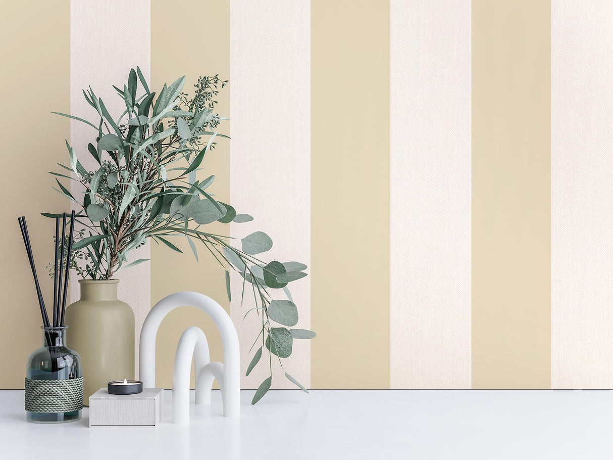 York Tavish Light Yellow Stripe Wallpaper