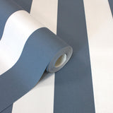 York Tavish Blue Stripe Wallpaper