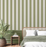 York Tavish Sage Stripe Wallpaper