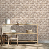 York Warrick Taupe Brick Wallpaper
