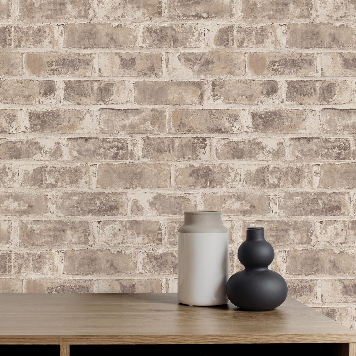 York Warrick Taupe Brick Wallpaper