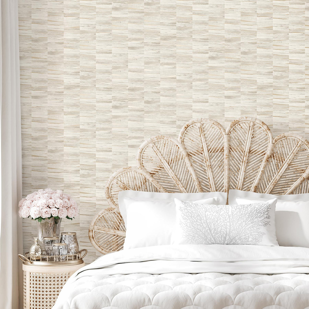 York Hugo Dove Faux Wood Wallpaper