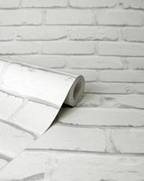York Alpin White Painted Brick Wallpaper