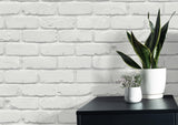York Alpin White Painted Brick Wallpaper