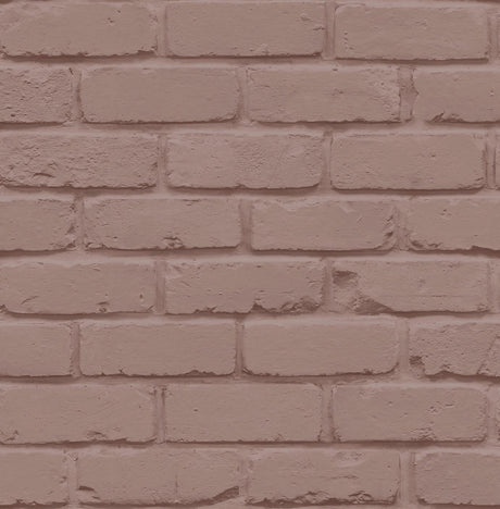 York Alpin Pink Painted Brick Wallpaper
