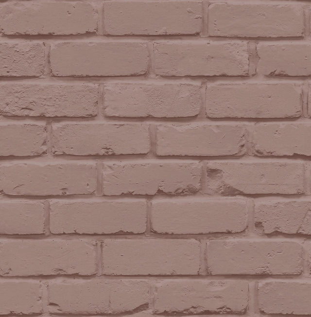 York Alpin Pink Painted Brick Wallpaper