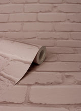 York Alpin Pink Painted Brick Wallpaper
