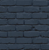 York Alpin Navy Painted Brick Wallpaper