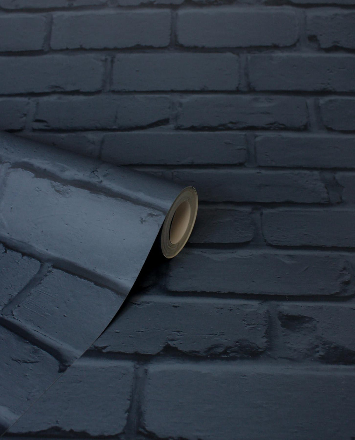 York Alpin Navy Painted Brick Wallpaper