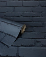 York Alpin Navy Painted Brick Wallpaper