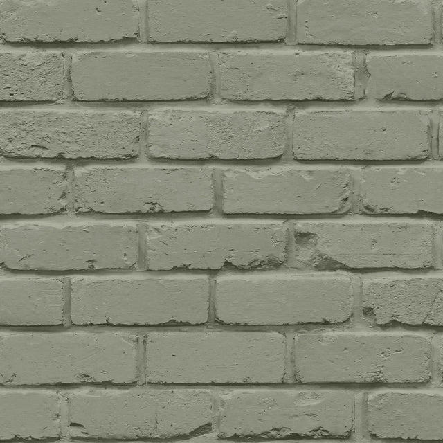 York Alpin Sage Painted Brick Wallpaper
