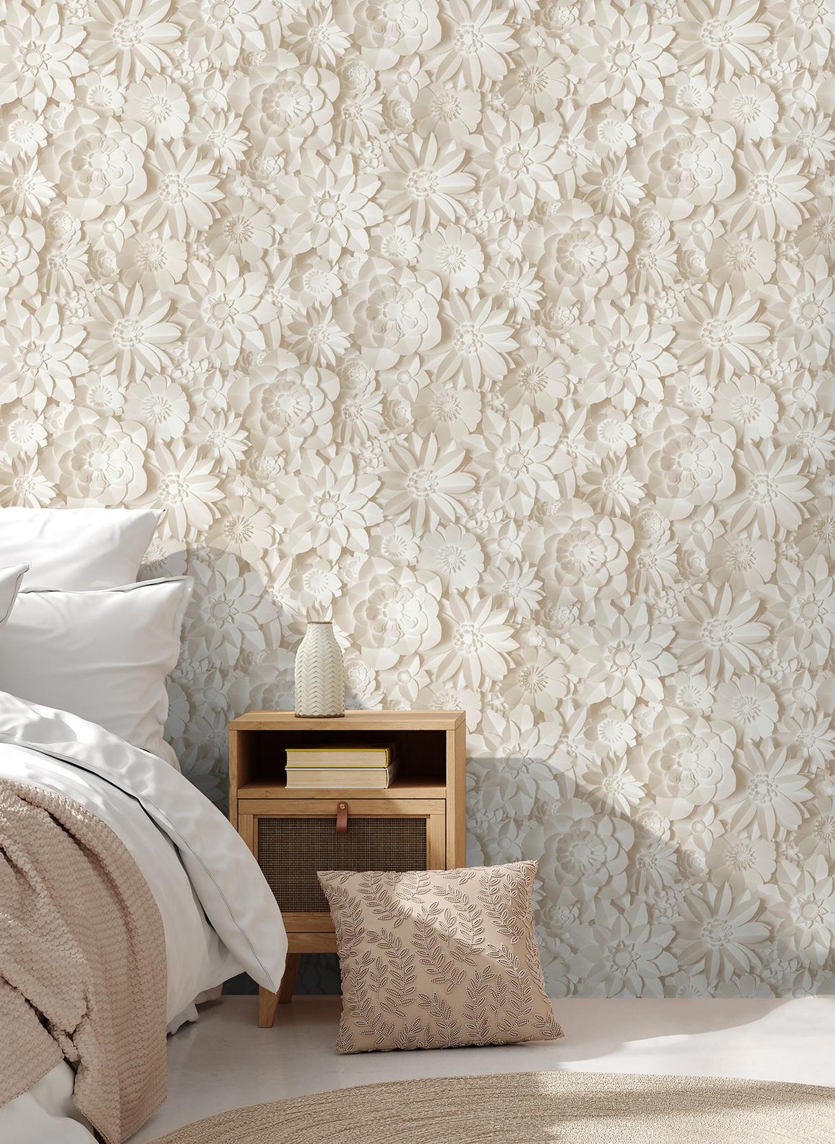 York Dacre Cream Floral Wallpaper