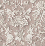 York Fae Light Pink Woodland Wallpaper