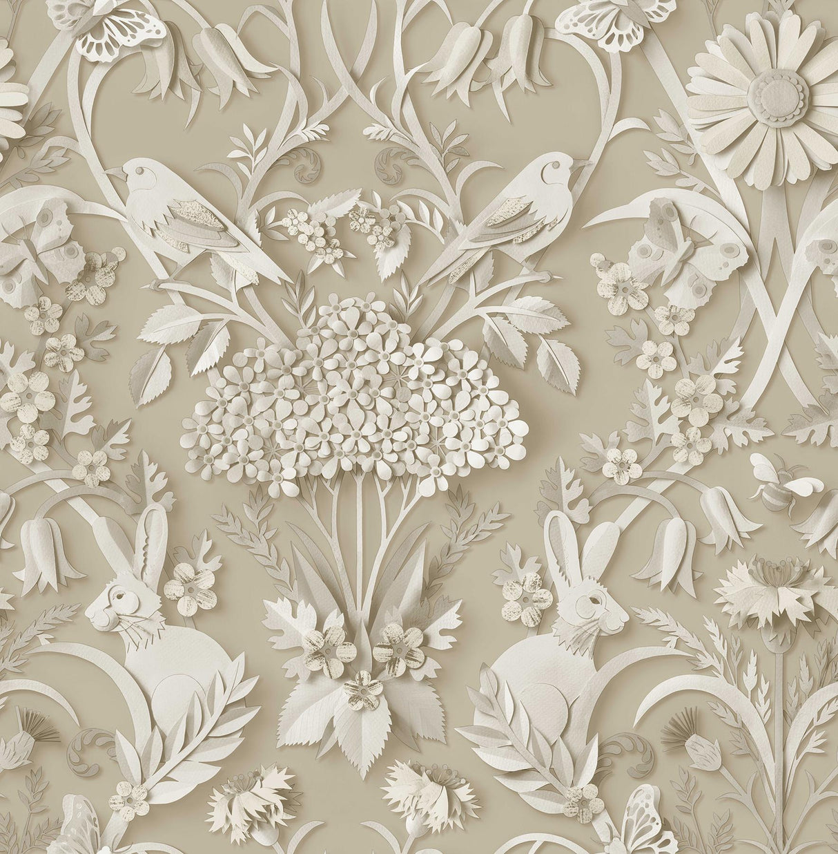 York Fae Neutral Woodland Wallpaper