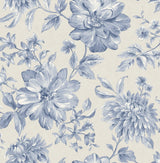 York Gabriela Blue Floral Wallpaper