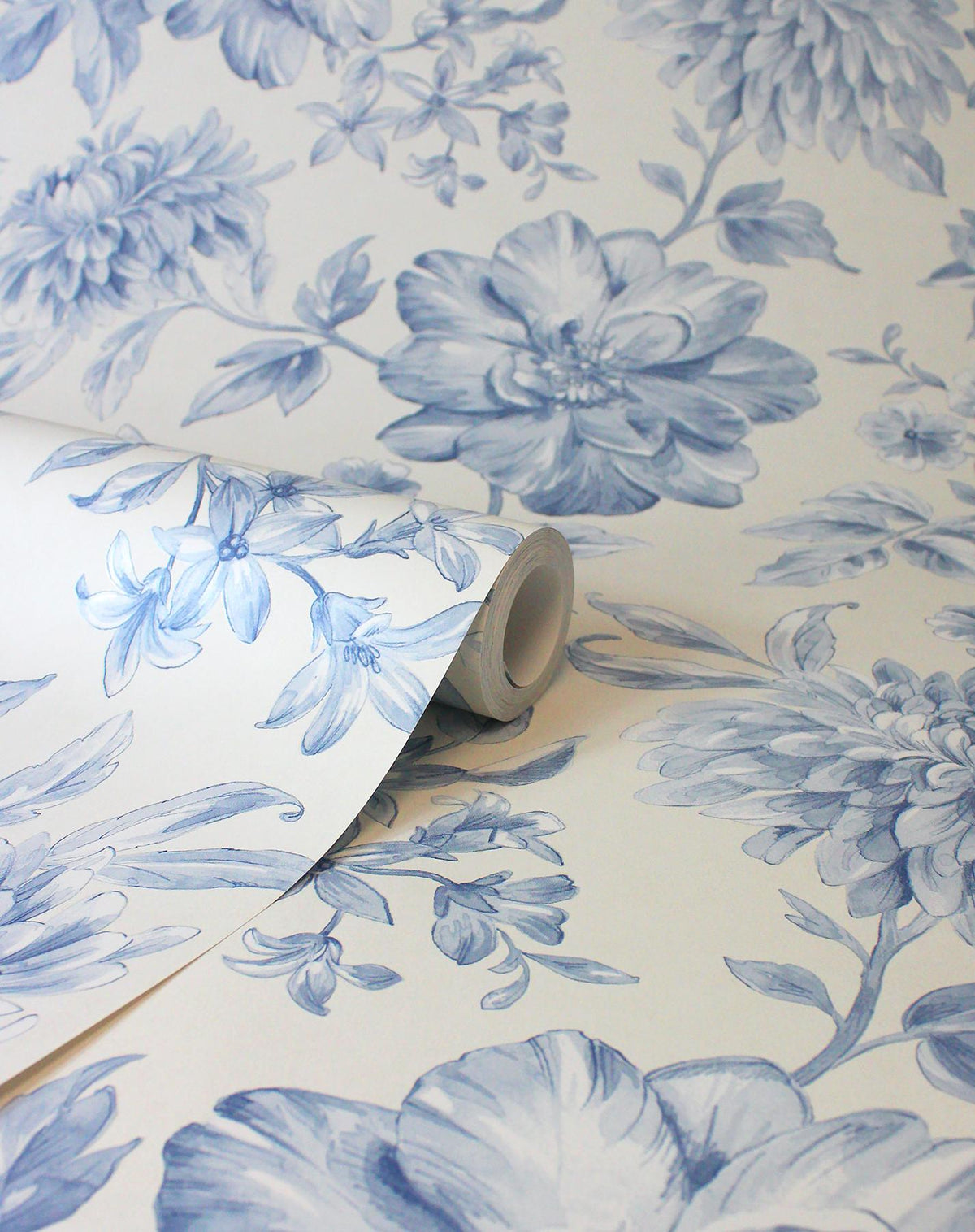 York Gabriela Blue Floral Wallpaper