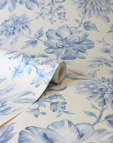 York Gabriela Blue Floral Wallpaper