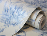 York Gabriela Blue Floral Wallpaper