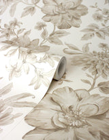 York Gabriela Neutral Floral Wallpaper