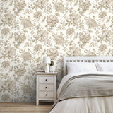 York Gabriela Neutral Floral Wallpaper