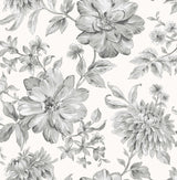 York Gabriela Grey Floral Wallpaper