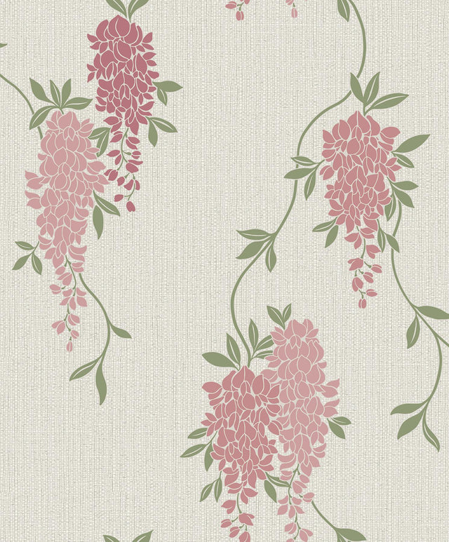 York Aisla Pink Wisteria Wallpaper