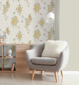York Aisla Yellow Wisteria Wallpaper